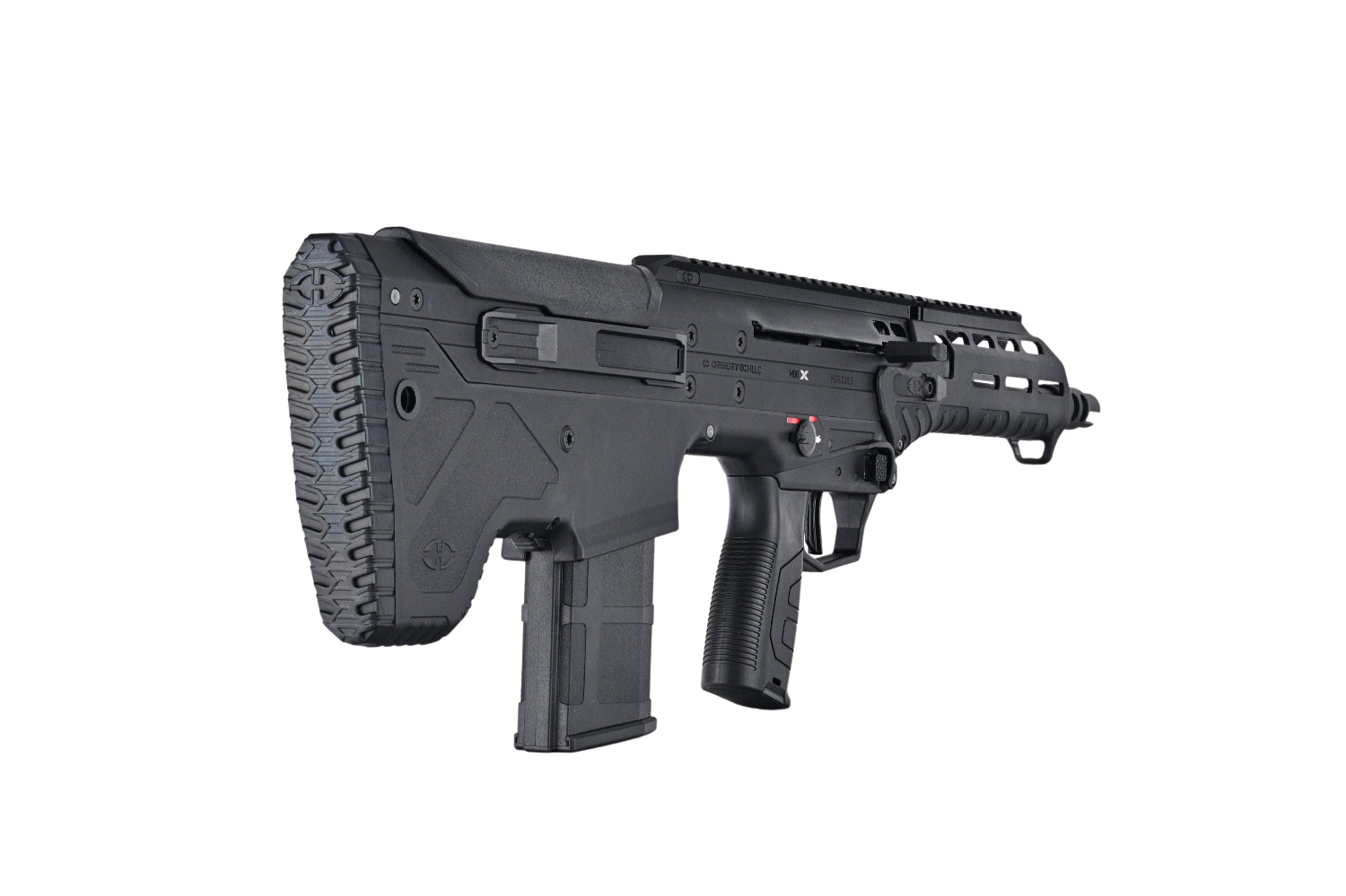 SILVERBACK MDRX V3 black bullpup AEG rifle with polymer stock top rail ergonomic pistol grip and magazine