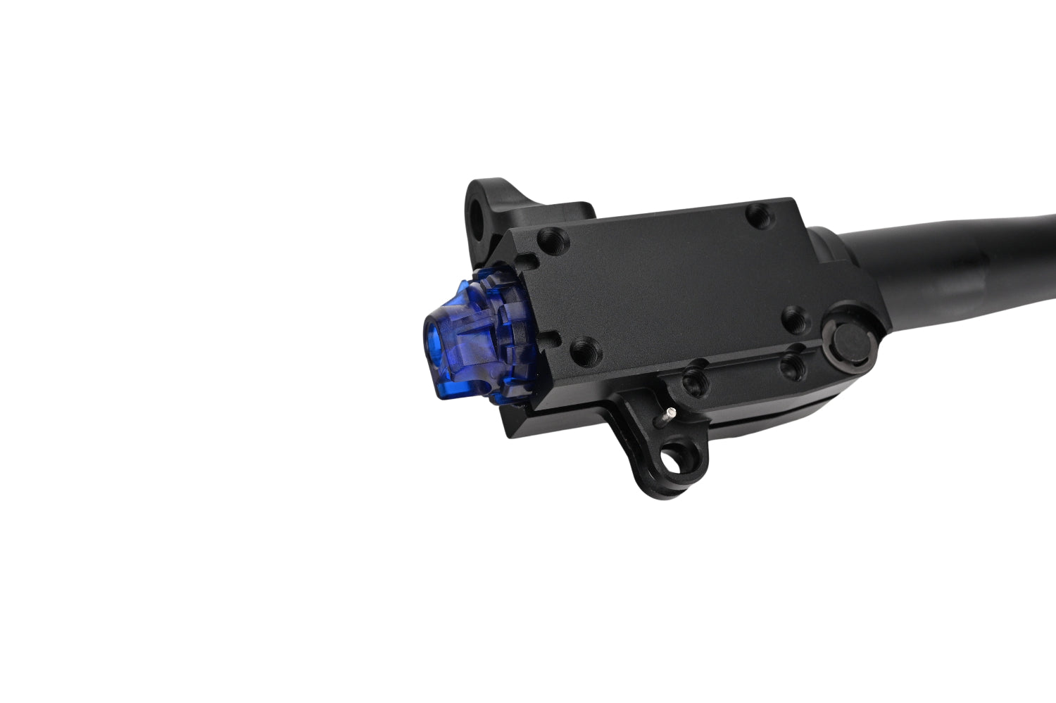 SILVERBACK MDRX V3 AEG gearbox with blue translucent nozzle assembly for upgrades and repairs