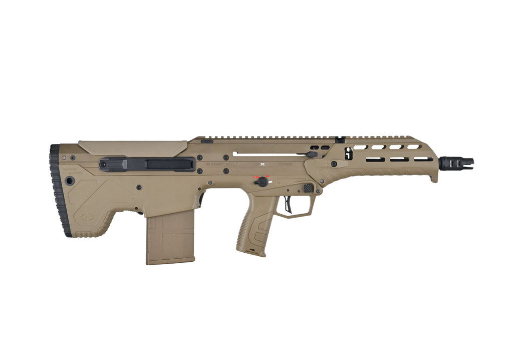 SILVERBACK MDRX V3 tan bullpup AEG airsoft rifle by SILVERBACK with ergonomic stock and picatinny rail