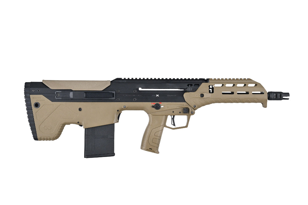 SILVERBACK MDRX V3 tan bullpup AEG airsoft rifle with detachable box magazine and top Picatinny rail