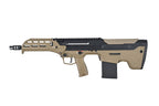 Tan and black bullpup AEG rifle SILVERBACK MDRX V3 with detachable magazine and Picatinny top rail