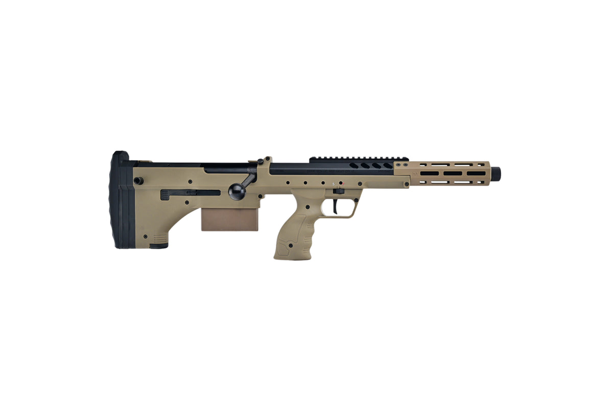 SILVERBACK SRS 16 tan precision sniper chassis with adjustable stock pistol grip and top rail