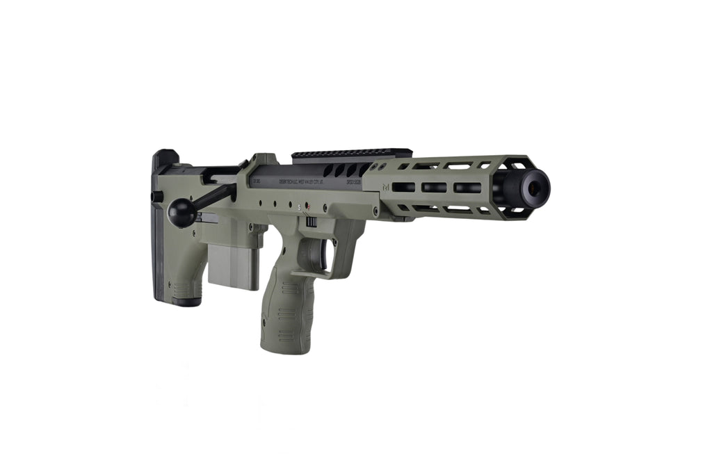 SILVERBACK SRS 16 olive drab precision bolt action sniper chassis with adjustable stock and pistol grip