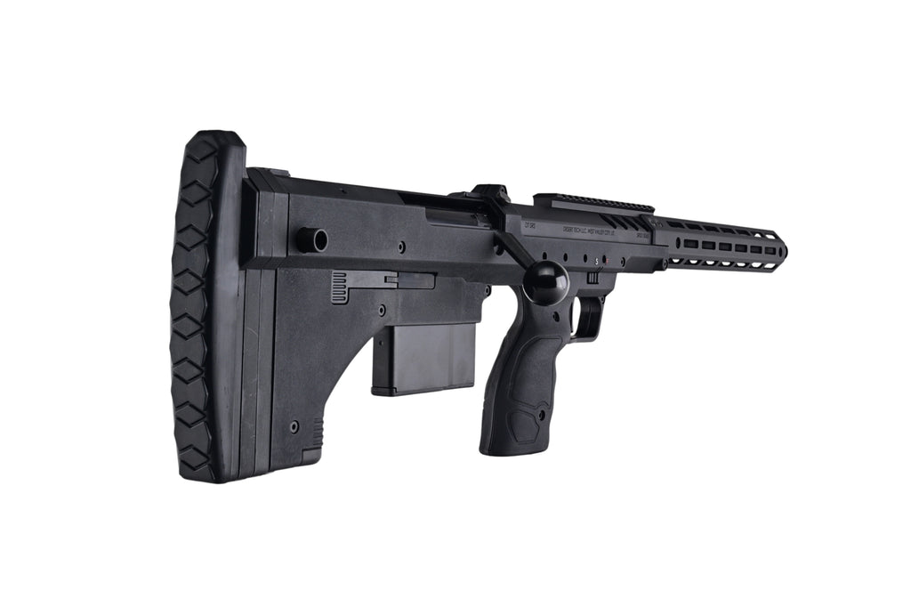 Black Silverback SRS airsoft A2 bolt action bullpup sniper rifle chassis with adjustable stock