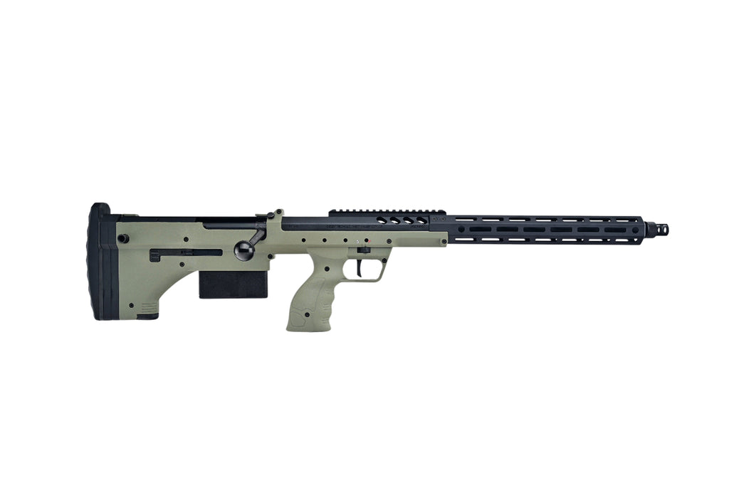 Silverback SRS airsoft A2 tan olive bullpup sniper rifle with MLOK handguard and adjustable stock
