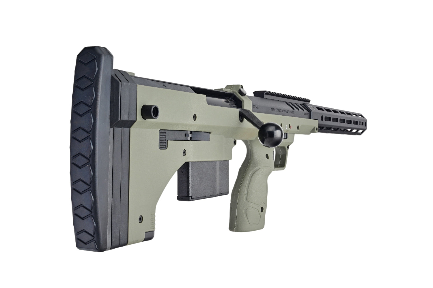 Silverback SRS airsoft A2 olive drab bolt action sniper chassis with adjustable stock and magazine