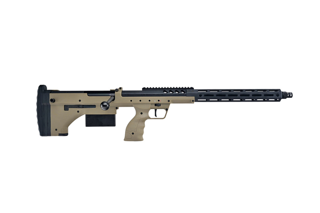 Silverback SRS airsoft A2 tan bolt action sniper replica with long freefloat handguard and adjustable stock