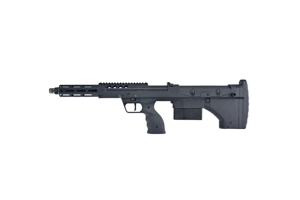 SILVERBACK SRS COVERT 16 black bullpup sniper rifle airsoft with tactical top rail and magazine