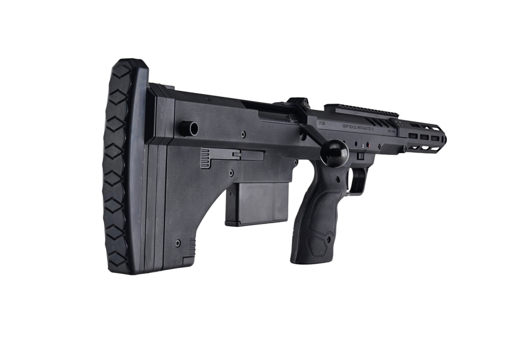 SILVERBACK SRS COVERT 16 black bolt action sniper rifle chassis with adjustable stock and pistol grip