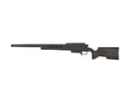 SILVERBACK TAC-41P SPORT black sniper rifle with synthetic stock and long precision barrel for target shooting