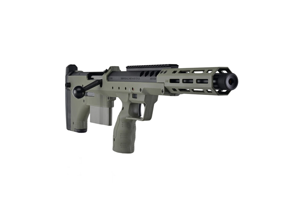 SILVERBACK SRS A2 M2 SPORT Sniper Rifle in Olive Green with Enhanced Accuracy Features