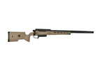 SILVERBACK TAC-41P AIRSOFT sniper rifle in tan finish with precision barrel and adjustable stock