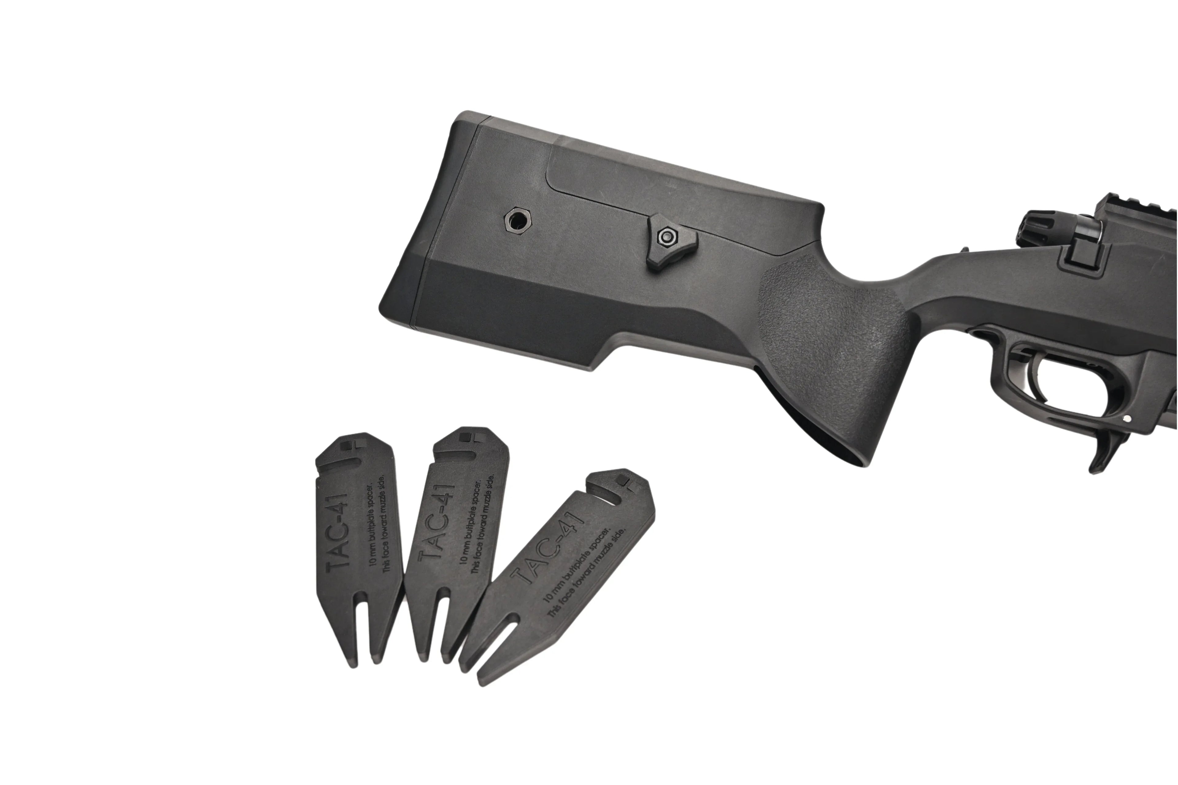 SILVERBACK TAC-41P AIRSOFT rifle stock with three tactical adjustment tools for enhanced performance