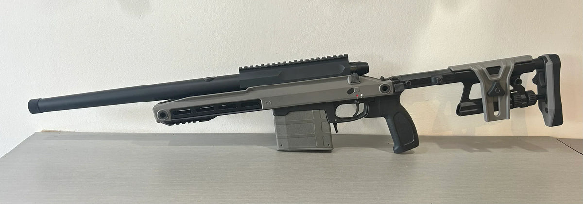 Silverback TAC41A airsoft sniper rifle in grey with adjustable stock and tactical rail