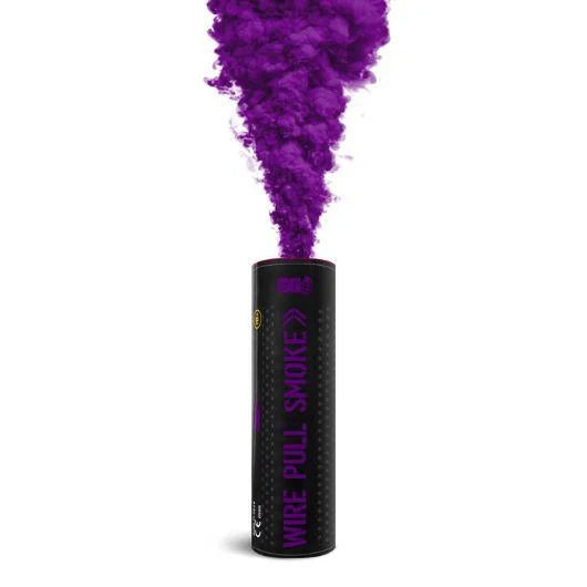 Bombe fumigène ENOLA GAYE SMOKE GRENADE wp40 avec fumée violette dense en action