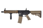 SPECNA ARMS E19 EDGE DANIEL DEFENSE MK18 Airsoft Rifle in Black and Tan with Accessory Rail