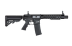 Specna Arms C07 airsoft rifle AEG in black with adjustable stock MLOK handguard flip up sights