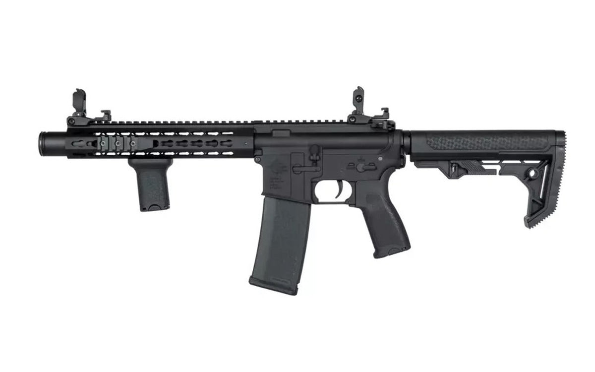 Specna Arms E07 Edge Light Ops for sale black SPECNA ARMS AEG airsoft rifle with adjustable stock and flip sights