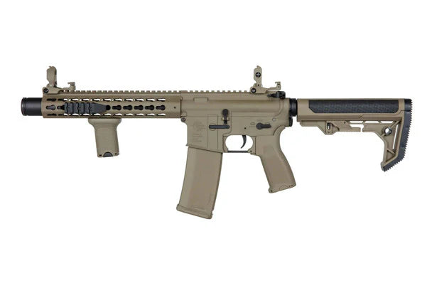 Specna Arms E07 Edge Light Ops for sale tan SPECNA ARMS AEG compact M4 style rifle with adjustable stock
