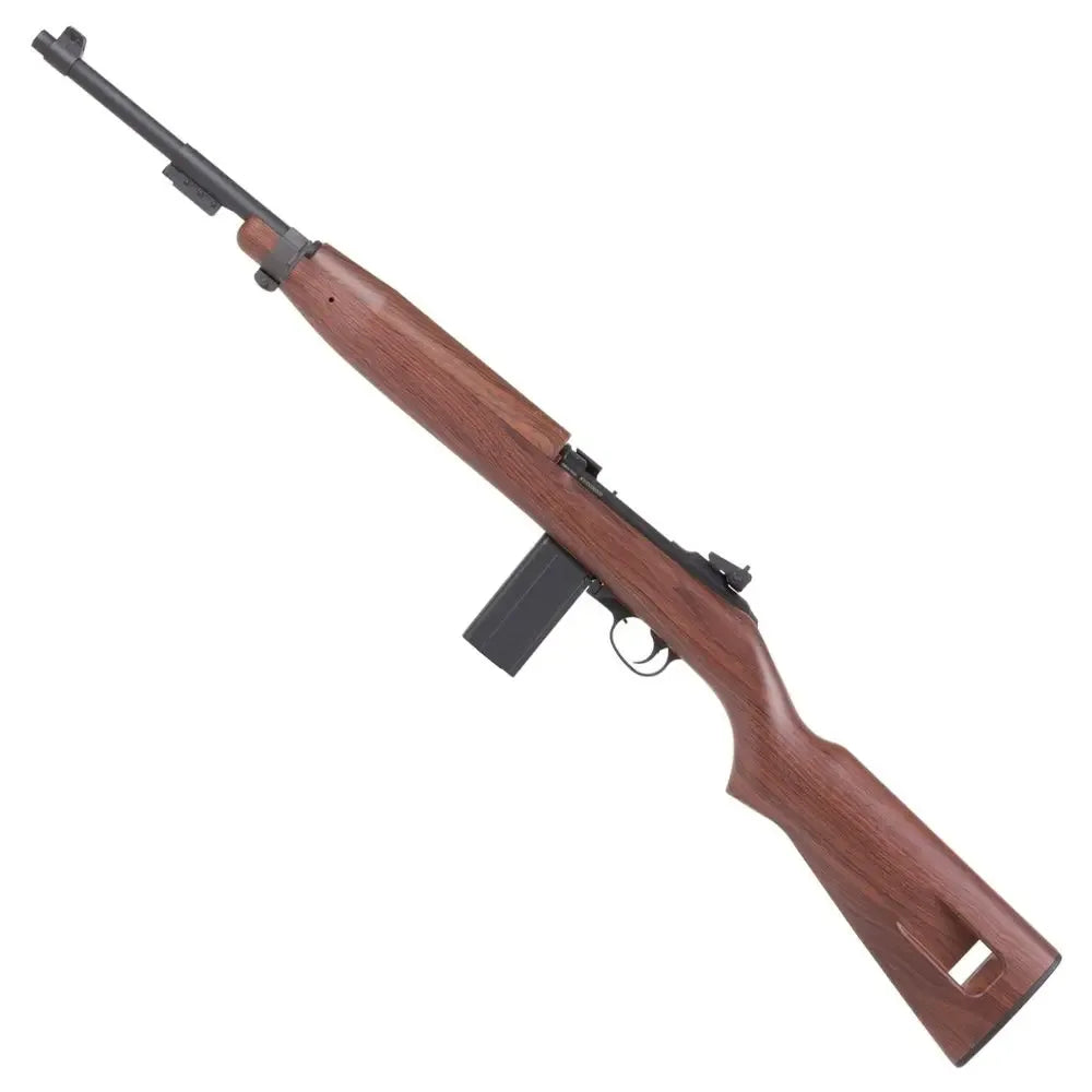 SPRINGFIELD ARMORY M1 CARBINE AEG with realistic wood finish and metal details for airsoft enthusiasts