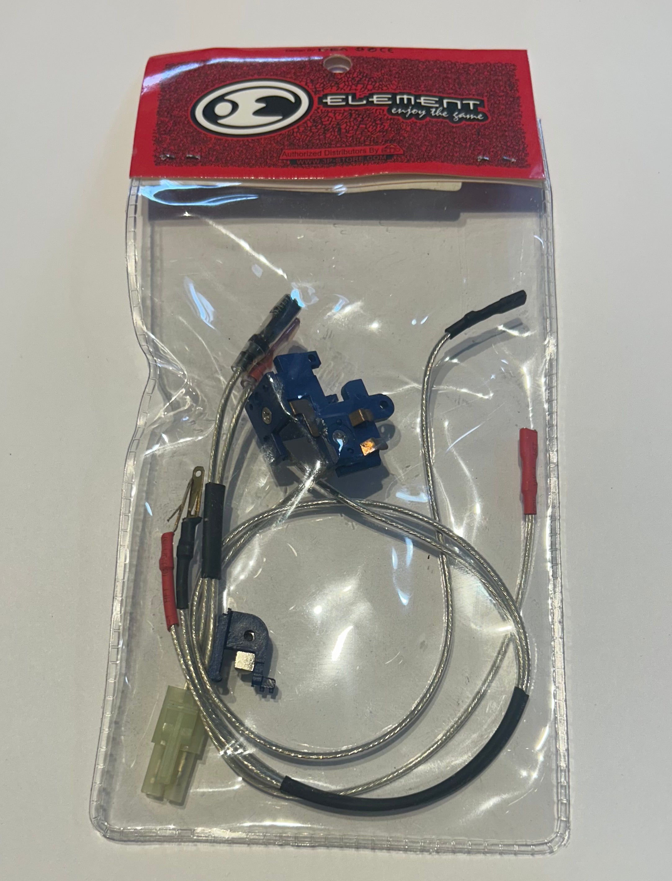 Element switch assembly v2 airsoft internal wiring and components in clear packaging