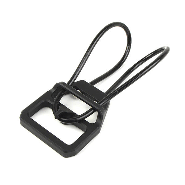 District Airsoft CEINTURE A DETACHEMENT black quick release belt buckle with elastic retention loop accessory