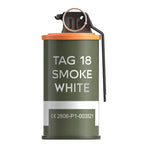 Taginn tag-18 smoke white consumables smoke grenade with orange top and safety pin