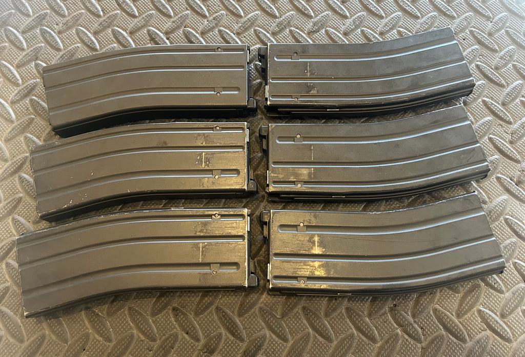 Set of six Tokyo marui MWS GBBR mag magazines designed for airsoft rifles