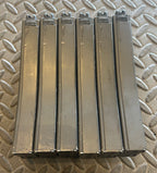 Set of six Tokyo Marui MWS GBBR mag metal magazines for airsoft gun enthusiasts