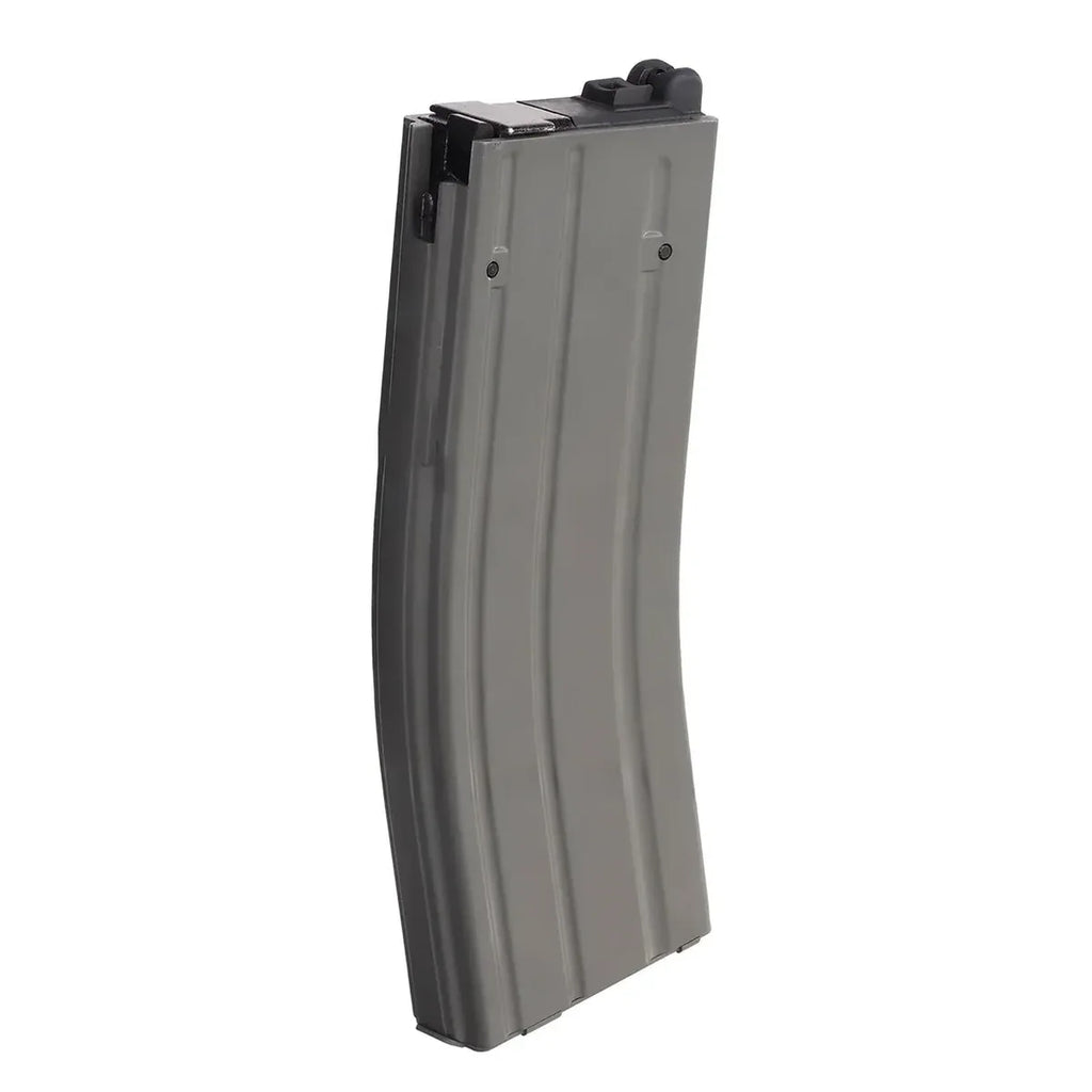 Tokyo Marui MWS magazine with a sleek gray design for airsoft enthusiasts