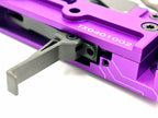 TOXICANT purple anodized CNC aluminum internal component with metal trigger lever and serial TX0401002