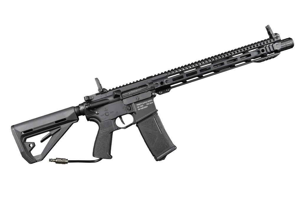 Trinity Armament HPA rifle with a sleek design and adjustable stock for optimal performance