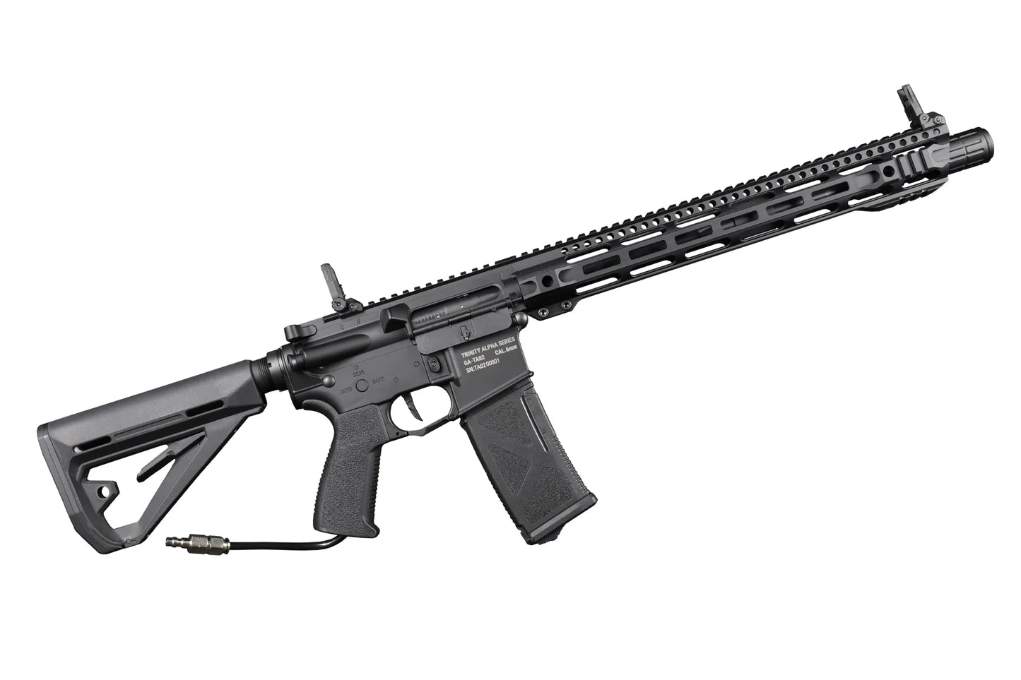 Trinity Armament HPA rifle with a sleek design and adjustable stock for optimal performance