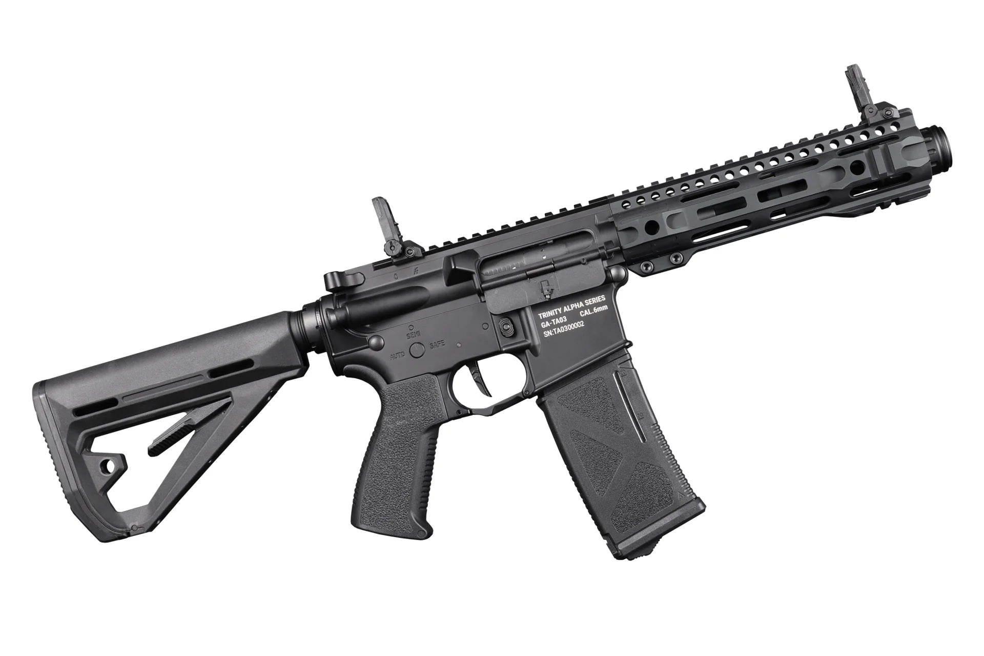 TRINITY ARMAMENT AEG Rifle in Black with Ergonomic Design and Tactical Rail System