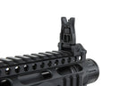 Close-up view of TRINITY ARMAMENT GA-TA01 AEG 11.5 front sight on a sleek black rail system