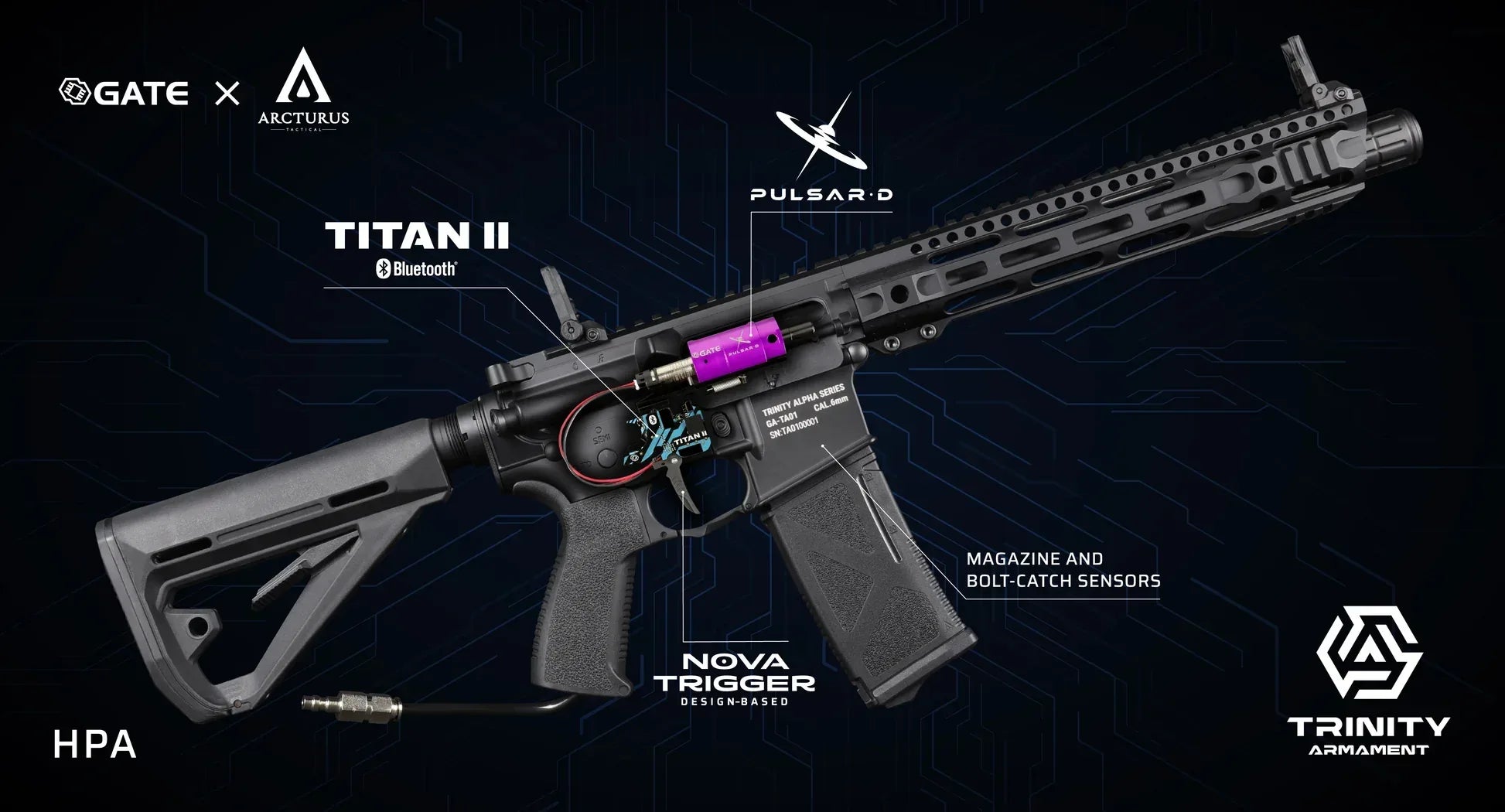 TRINITY ARMAMENT GA-TA03P HPA with Bluetooth technology and Nova trigger for enhanced performance