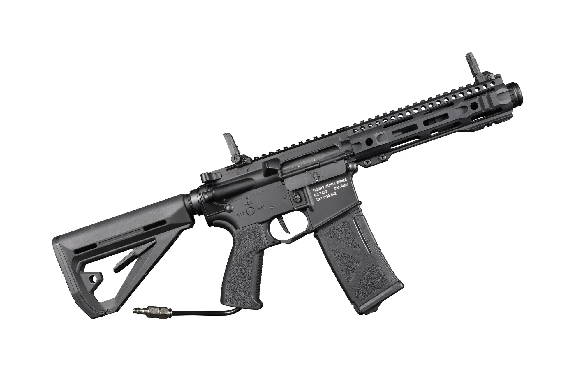 TRINITY ARMAMENT GA-TA03P HPA airsoft rifle with rail system and adjustable stock for tactical gameplay