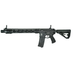 TRINITY ARMAMENT Black AEG Rifle with Rail System and Adjustable Stock for Airsoft Enthusiasts