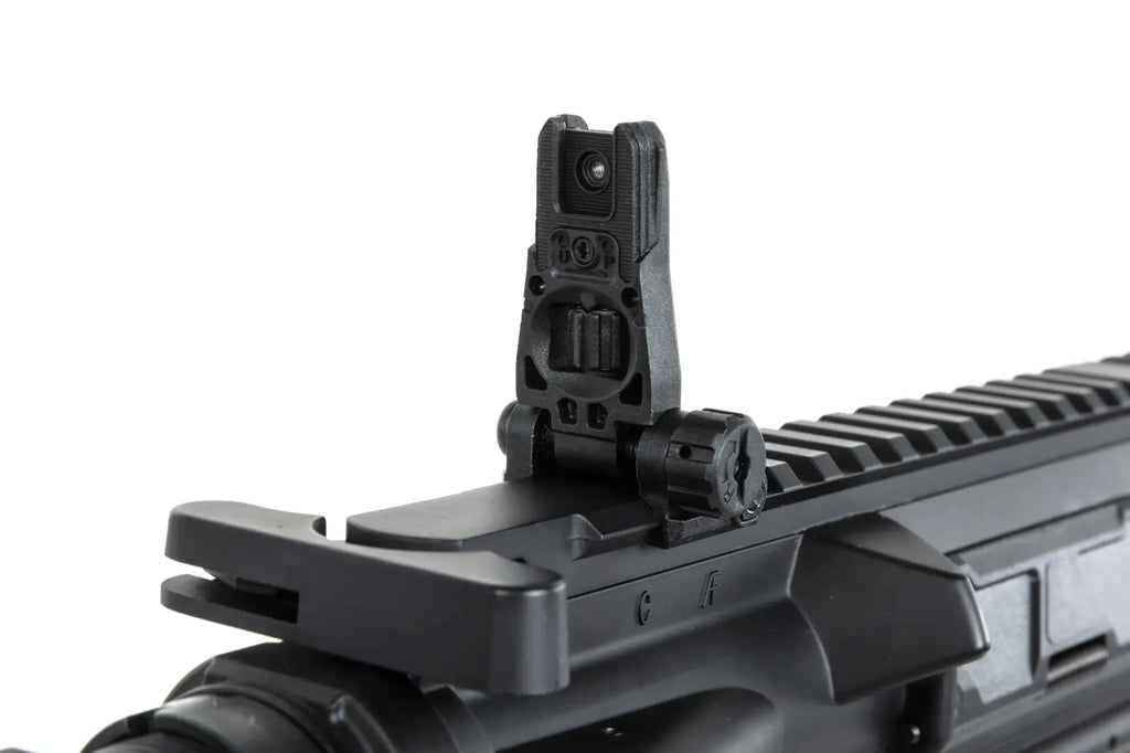 TRINITY ARMAMENT AEG with adjustable rear sight and sleek black finish for enhanced accuracy