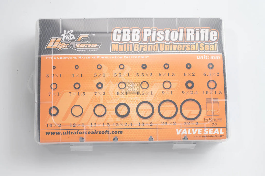 Ultraforce Airsoft O-Ring Kit for GBB Pistols and Rifles with Various Sizes for Universal Seal