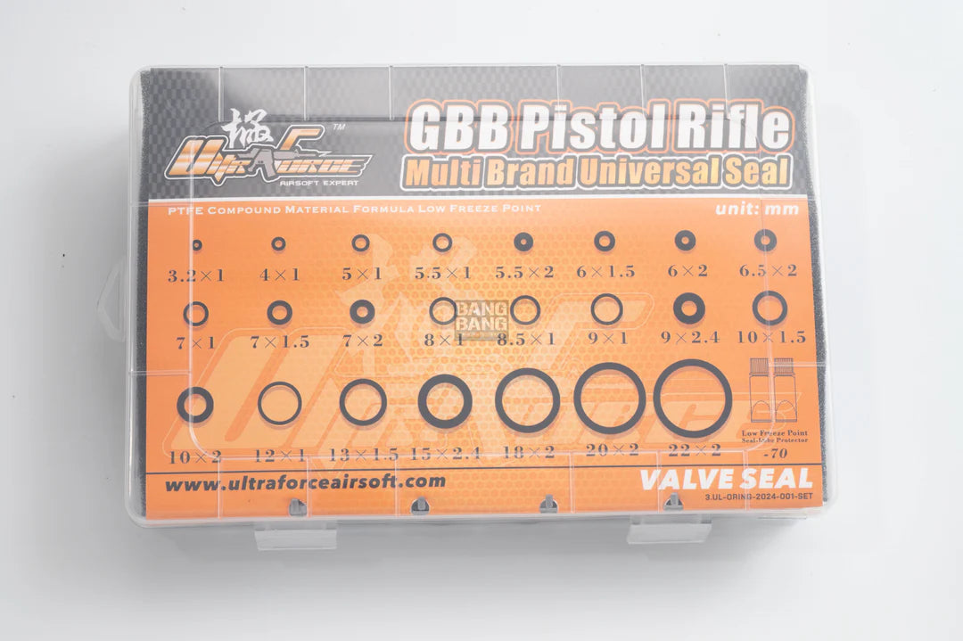 Ultraforce Airsoft O-Ring Kit for GBB Pistols and Rifles with Various Sizes for Universal Seal