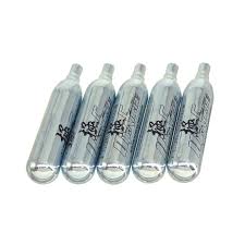 Pack of five 12g CO2 cartridges by Ultraforce for airsoft guns and paintball equipment