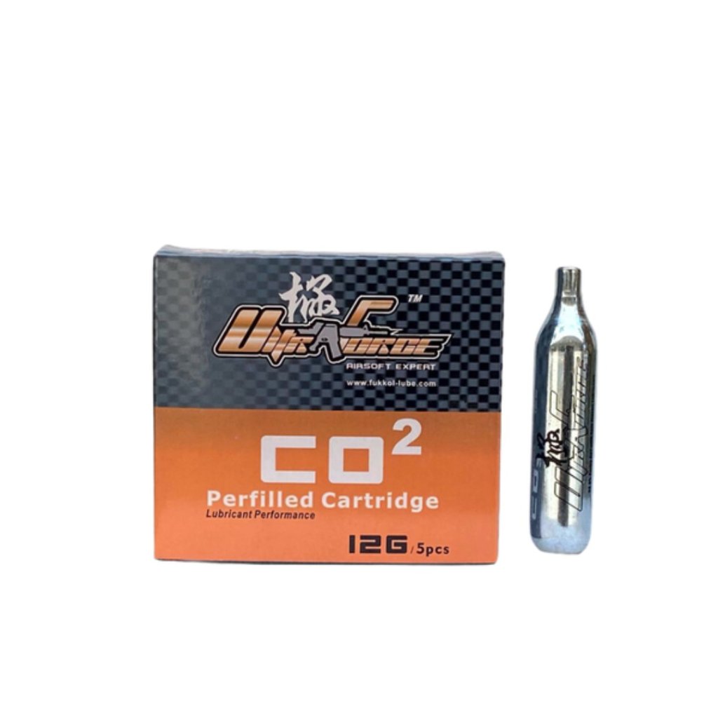 Ultraforce 12g CO2 Cartridge Pack with 5 Prefilled Cartridges for Airsoft and Paintball Use