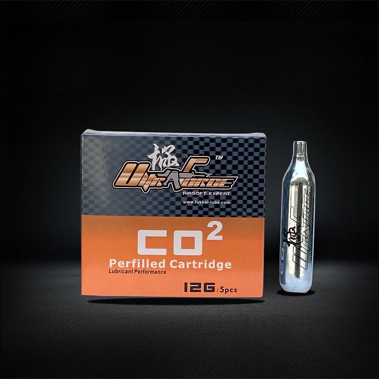 UltraForce 12g CO2 CARTRIDGE pack of 5 with high-quality performance for airsoft and paintball use