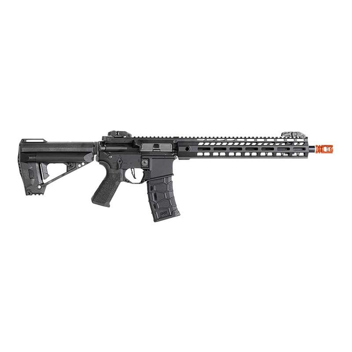 VFC AVALON Airsoft AEG Rifle in Black with Adjustable Stock and Sleek Rail Design