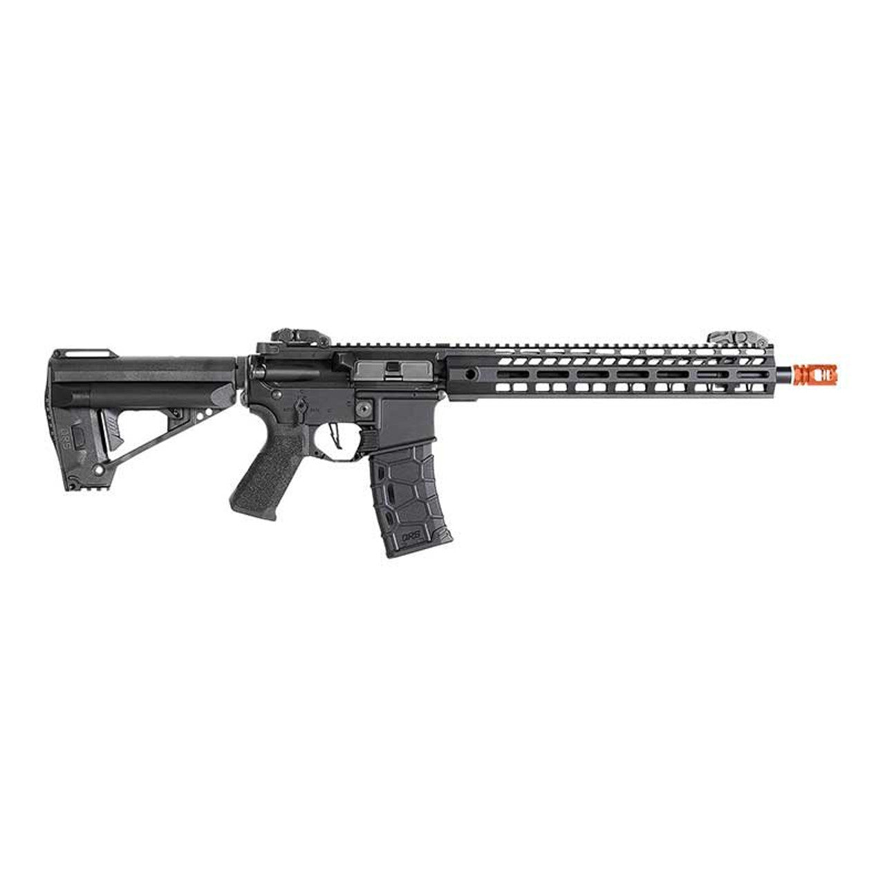 VFC AVALON Airsoft AEG Rifle in Black with Adjustable Stock and Sleek Rail Design
