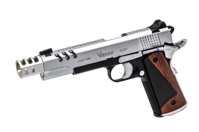 VORSK AIRSOFT CS DEFENDER PRO MEU GAS BLOWBACK PISTOL - BLACK & SILVER