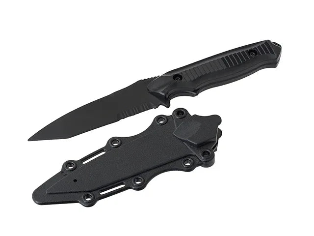 WADSN TACTICAL KNIFE with a black blade and durable sheath for versatile outdoor use