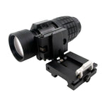 VALKEN 3x magnifier scope with black tactical mounting system for enhanced target viewing