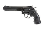 WELL G296C BLACK C02 REVOLVER with realistic design and smooth grip for airsoft enthusiasts
